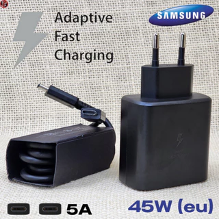 อะแดปเตอร์ชาร์จสําหรับ Sansung USB-C 45W EU สําหรับ Sansung S23 ตรงข้อกําหนดรุ่น Head & Cable Type-C พิเศษ Quick Charging