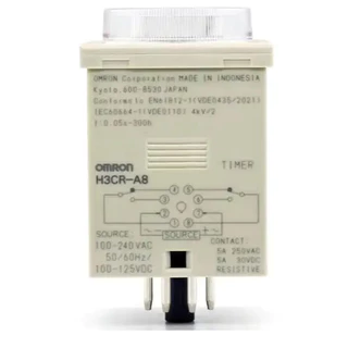Omron ยี่ห้อใหม่พร้อมสต็อกรีเลย์ (Timer+Socket) H3CR-A8 H3CR-A 24 VDC/AC 100-240 vac Timer+Base