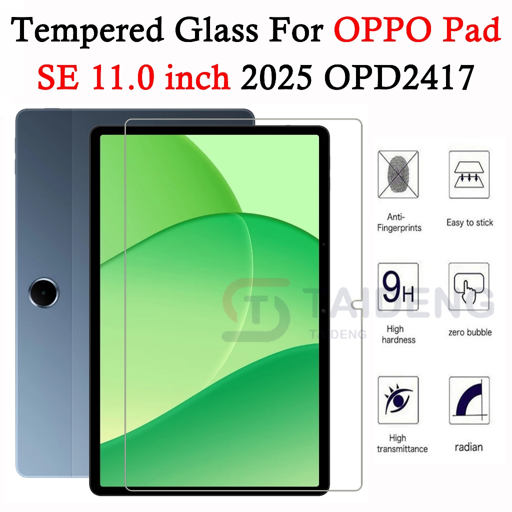 HD ป้องกันหน้าจอสําหรับ OPPO Pad SE 2025 แท็บเล็ต 11 นิ้ว OPD2417 9H กระจกนิรภัย
