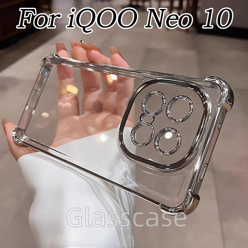 IQOO Neo 10 2025 สําหรับ Vivo iQOO Neo 10 1 0 Neo10 iQOONeo10 เคสโทรศัพท์ใสแฟชั่นคู่สี่มุม Anti Fall กันกระแทก Came เลนส์ป้องกันปลอกอ่อนฝาหลัง