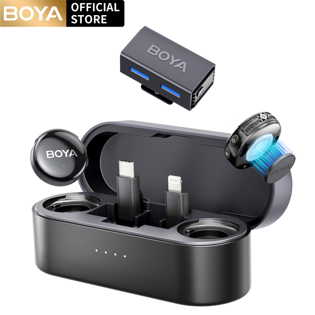 BOYA BOYALINK 3 ไมค์ไร้สาย AI-Powered ไมค์ตัดเสียงรบกวน ไมค์ไลฟ์สด ไมค์อัดเสียง สำหรับ Phone กล้อง