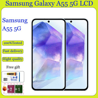 Original AMOLED Samsung Galaxy A55 5G จอแสดงผล LCD หน้าจอสัม…