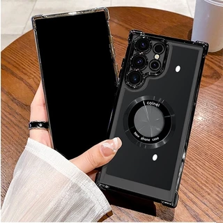 เคสโทรศัพท์แม่เหล็กกันกระแทกสําหรับ Samsung Galaxy S26 S25 S24 S23 S22 ultra 5g ปลอกชุบป้องกันกล้องปกอ่อน