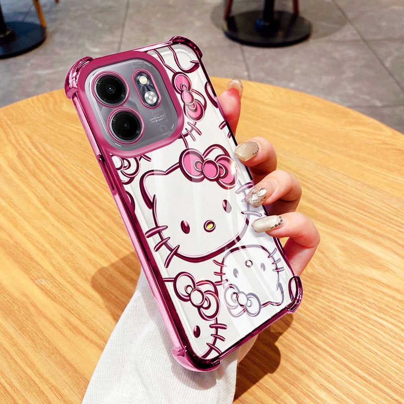 YBD เคสโทรศัพท์สําหรับ OPPO A6T A6 Pro A6X Reno 14 Pro Reno 15F 14F 5G สาวหัวใจสาว Kitty ปลอก