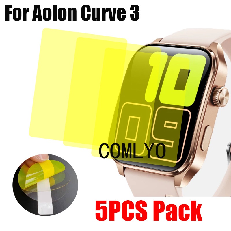 สําหรับ Aolon Curve 3 สมาร์ทวอทช์ปกป้องหน้าจอฟิล์มนุ่มฝาครอบบางพิเศษ HD TPU ฟิล์มกันรอยขีดข่วน