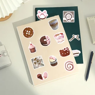Ins สไตล์ 50 ชิ้นการ์ตูนน่ารักสีชมพูสติกเกอร์สีน้ําตาลสําหรับเคสโทรศัพท์ Tumbler สติกเกอร์รถ Graffiti กันน้ํา Creative DIY