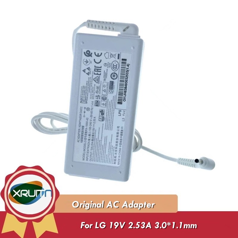 Original PA-1650-43 19V 2.53A AC Adapter Charger สําหรับ LG Gram 17Z90N-R.AAC8U1 17Z990-R.AAS7U1 ADS