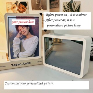 ชาร์จใหม่ได้ โคมไฟกระจกที่กําหนดเอง โคมไฟกระจกแสงก่อนเปิดเป็…