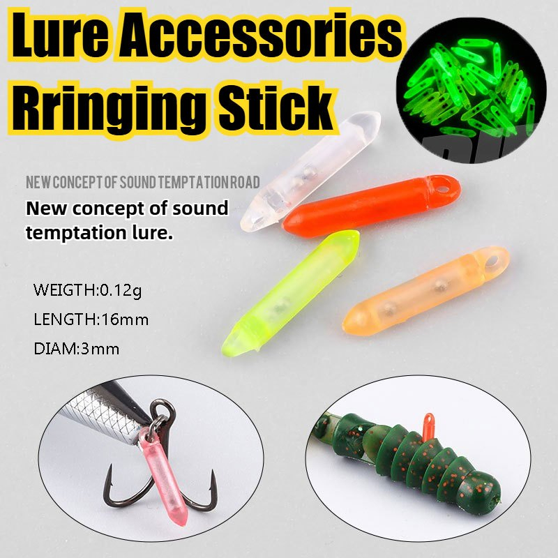 【TRAINFISH】10PCS ใหม่ Concept Of Sound Temptation Rod Fishing lure Sound Rod Tube เหยื่อเครื่องกําเนิดไฟฟ้าเสียงปลา อุปกรณ์เสริม