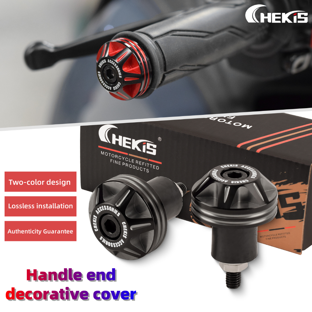 Chekis สําหรับ YAMAHA NMAX155 V1 V2 V3 2018-2026 NMAX160 ดัดแปลงปลายแฮนด์ฝาครอบตกแต่งปลั๊กสองสีฝาครอบอลูมิเนียมอุปกรณ์เสริม NMAX 125 155 160