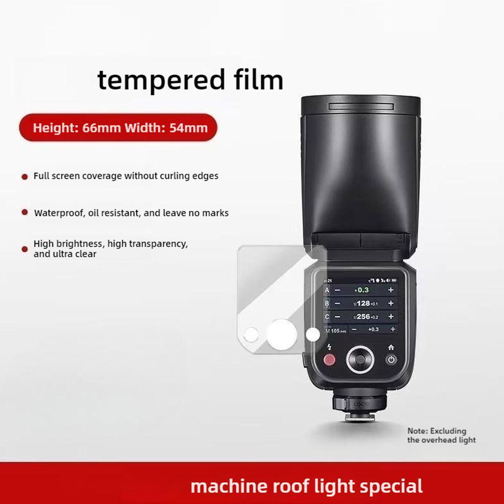 ฟิล์มกันรอยหน้าจอสําหรับ Godox V100 Light Screen Protector ฟิล์มกระจกนิรภัยสําหรับ Godox V100 จอแสดง