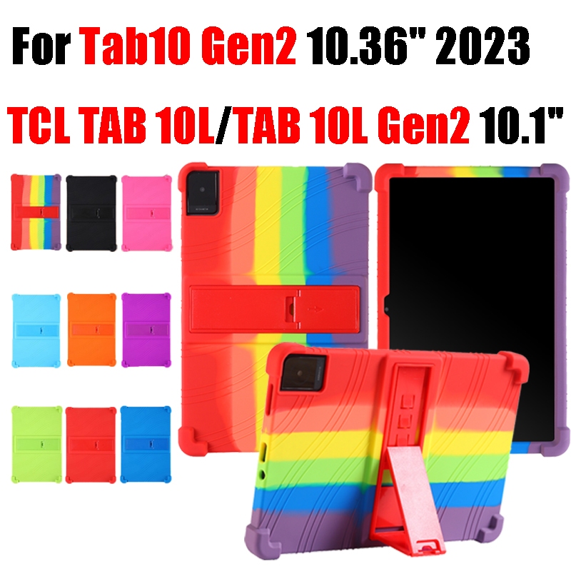 TCL สําหรับ TAB 10 Gen2 10.36 2023 8496Gซิลิโคนนุ่มกรณีTCL TAB 10L Gen2 10.1 8492A 8491Xแฟชั่นขาตั้ง