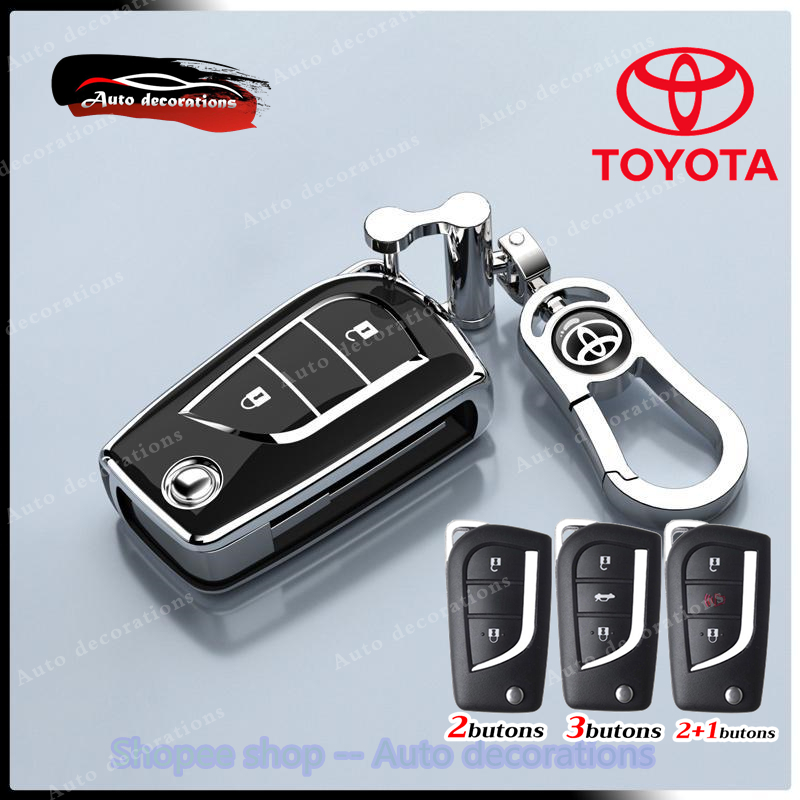 ฝาครอบกุญแจ Tpu สําหรับ Toyota REVO Altis Corolla Altis hilux 2/3 ปุ่ม เคสกุญแจ พวงกุญแจ Toyota