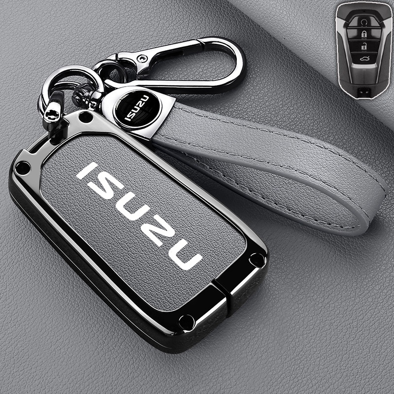 เคสกุญแจรีโมตรถยนต์ โลหะผสมสังกะสี สําหรับ Isuzu X-Series 2023 2022 Dmax Mux 2023 2025 D-MAX Hi-lender N-Series F-Series V-CROSS ของแต่งรถยนต์ พวงกุญแจ