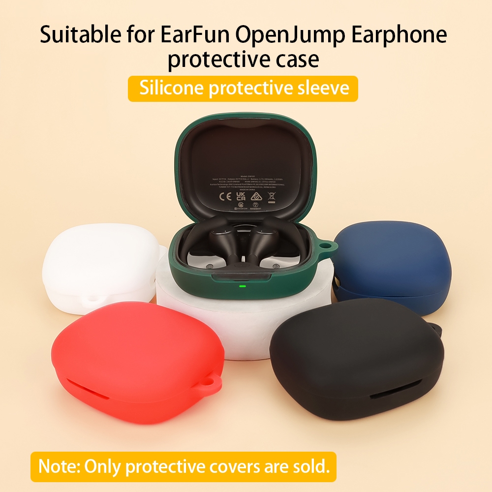 สําหรับกรณี EarFun OpenJump | ฝาครอบซิลิโคนอ่อนนุ่มระดับพรีเมียม [กันกระแทก/ ป้องกันรอยขีดข่วน] | สมบูรณ์แบบ พอดี & ดีไซน์น้ําหนักเบา | มีหลากสี