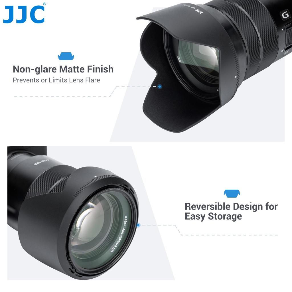 JJC SELP18105G เลนส์กล้องสําหรับ Lens Hood Sony E PZ 18-105mm F4 G OSS เลนส์เปลี่ยน ALC-SH128 72mm - รูปที่ 3