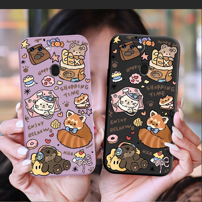 เคสสําหรับOPPO A7 2018 A5S AX5S AX7 A7N A12 A12S A11K REALME C30 A57 2022 C30S A77 4Gแมวน่ารักSeries