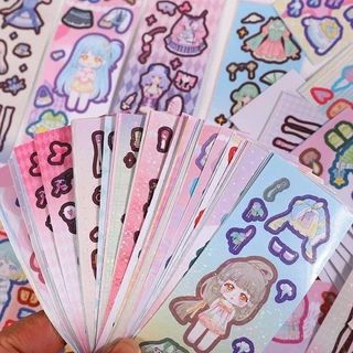 จัดส่งจากประเทศไทย 100การ์ตูนน่ารักเลเซอร์สติ๊กเกอร์มาสติ๊กเกอร์ตกแต่งกล่องแหนบ ทําเอง แต่งตัวสติ๊กเกอร์