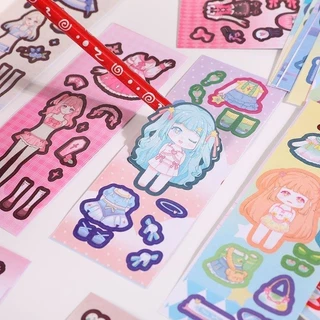 จัดส่งจากประเทศไทย 100การ์ตูนน่ารักเลเซอร์สติ๊กเกอร์มาสติ๊กเกอร์ตกแต่งกล่องแหนบ ทําเอง แต่งตัวสติ๊กเกอร์