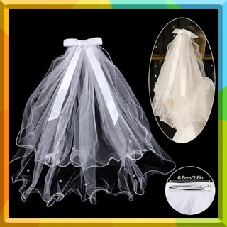 ผ้าคลุมหน้าเจ้าสาว ฟูฟ่อง 60ซม. | งานเย็บมือ | ผ้าคุณภาพสูง