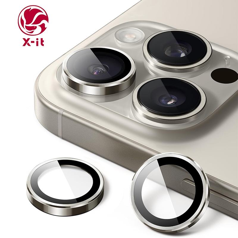 X-มัน ตัวป้องกันเลนส์กล้องเข้ากันได้สําหรับ ไอโฟน 11 12 13 14 15 16 มือโปร สูงสุด,โลหะอลูมิเนียมอัลลอยด์ฝาครอบกระจกเทมเปอร์กล้องป้องกันหน้าจออุป