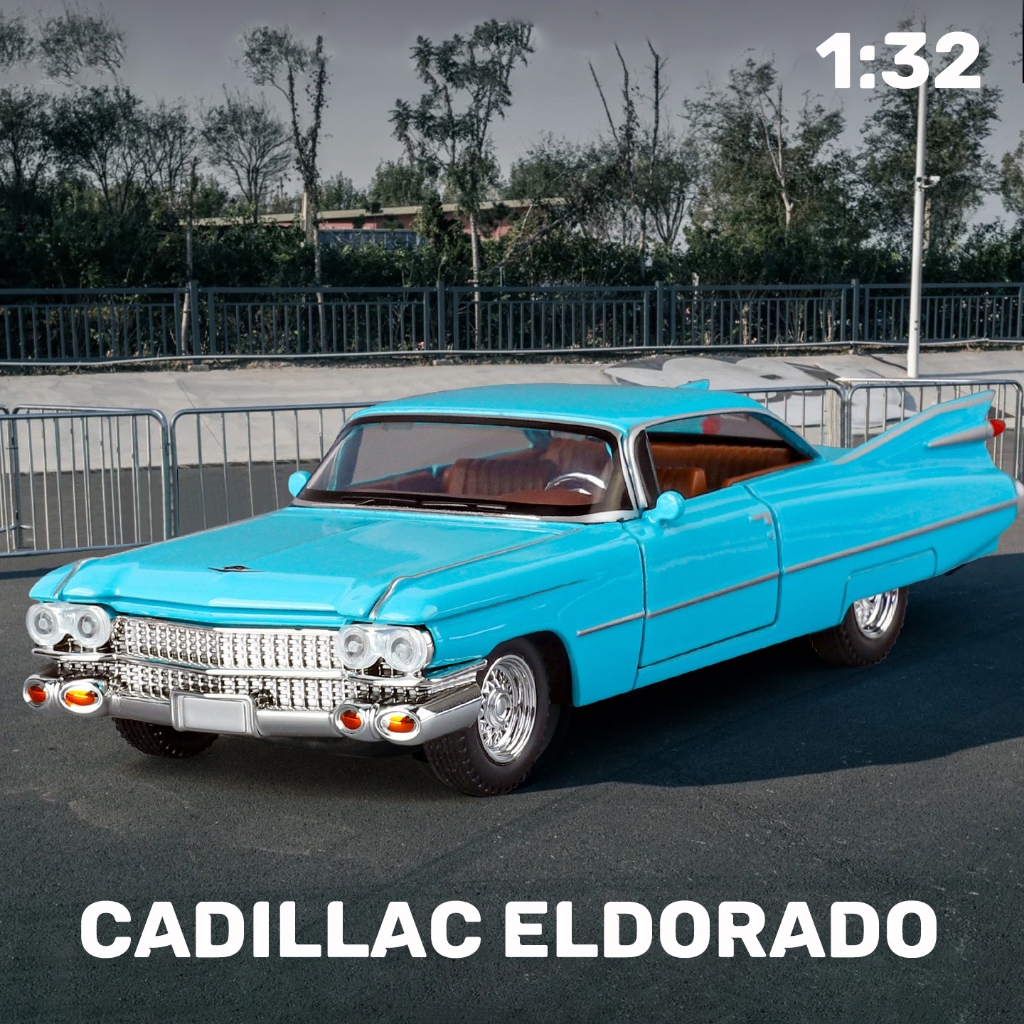 1:32 Scale Cadillac Eldoradoรถรุ่นDiecastรถของเล่นสําหรับเด็กผู้ชายวันเกิดของเล่นเด็กคอลเลกชันรถ