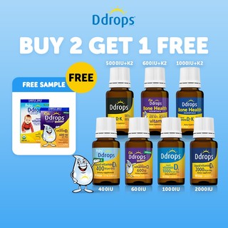 [Halal] Ddrops Liquid Vitamin D3 Dietary Supplement – Pure & Easy Absorption