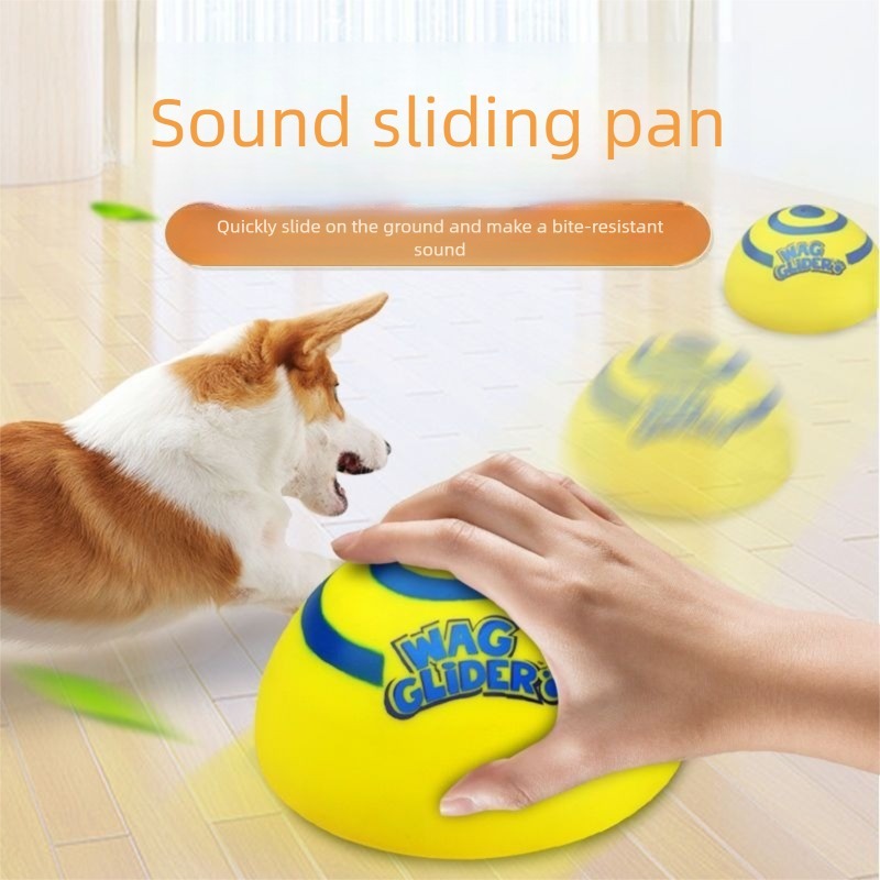 ของเล่นสุนัข Molar Bite-Resistant Voice Slide Disc สัตว์เลี้ยงน่ารัก Anti-Dismantling Home Self-Happy Bor