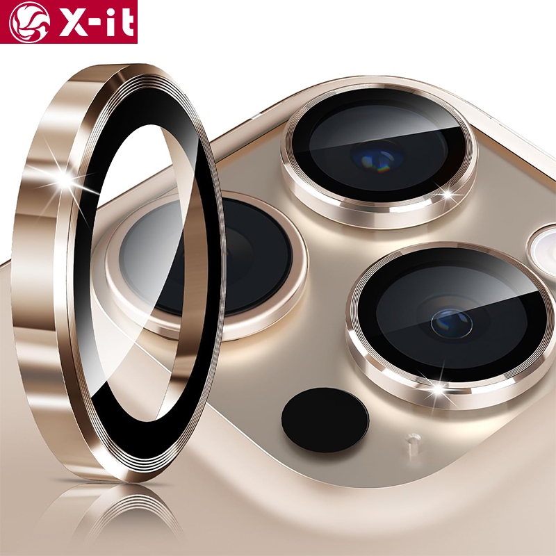 X-IT สําหรับ iPhone 17 air 11 12 13 14 15 16 Pro Max ตัวป้องกันเลนส์กล้อง, กระจกนิรภัย AR + AF, 9H Ultra-Tough โลหะส่วนบุคคลฝาครอบเลนส์