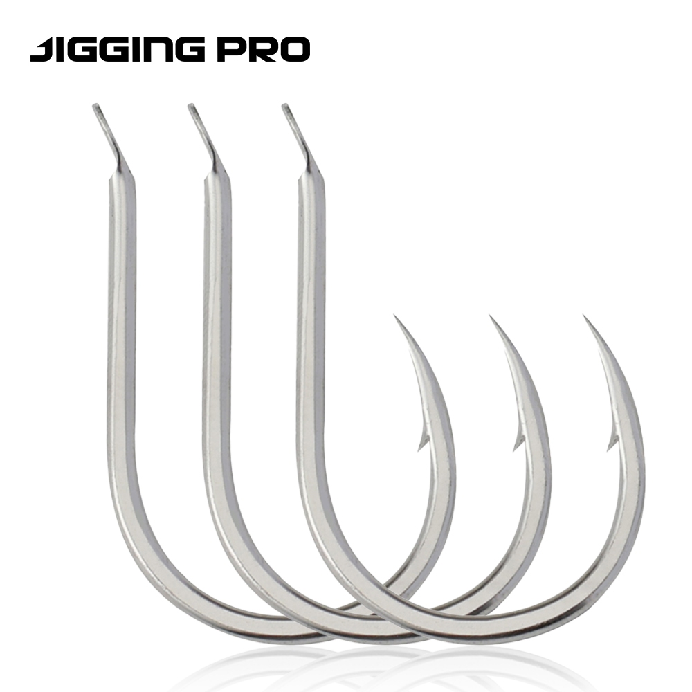 JIGGING PRO 30 ชิ้นเหล็กคาร์บอนสูงตะขอตกปลา Sharp ทนทาน Barbed Fishhook อุปกรณ์ตกปลา