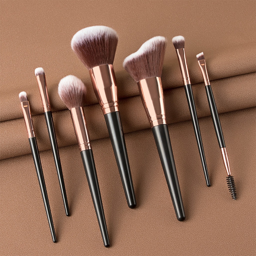 ชุดแปรงแต่งหน้า 7 ชิ้น สีดำ ขนาดใหญ่ เหมาะสำหรับการให้เป็นของขวัญ ราคา ถูกที่สุด ดีลบีเคเค แกลเลอรีภาพที่ 2