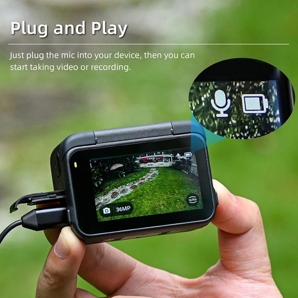 Sunnylife สําหรับ Insta360 Ace Pro 2/Ace/Ace Pro กล้องกีฬา Lavalier ไมโครโฟน Noise-isolating และ Sensitive ไมโครโฟนสะดวกต่อการใช้งาน - รูปที่ 2