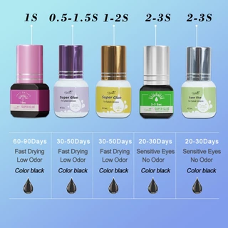 Yelix กาวต่อขนตา 0.5-3 วินาที แห้งเร็ว สีดํา/ใส