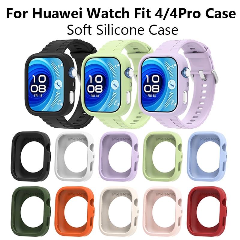 เคสซิลิโคนอ่อนนุ่มสําหรับนาฬิกา Huawei Fit 4 4pro เคสกันชนกันกระแทกเคสสําหรับ Huawei Watch Fit 4pro