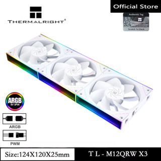 Thermalright TL-M12QRW X3 120 มม.สีขาว ARGB พัดลมย้อนกลับพัด…