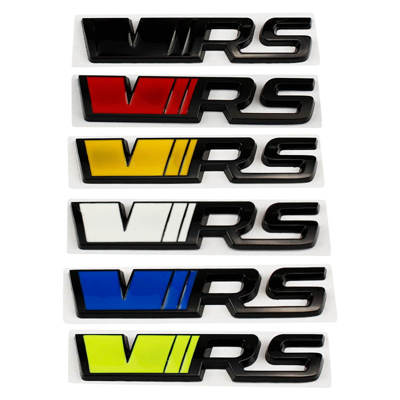 3D โลหะ VRs โลโก้กระจังหน้าสําหรับ Skoda Octavia, Fabia, VRs ดัดแปลงโลโก้, ขนาด: 12 ซม.* 2.2 ซม.