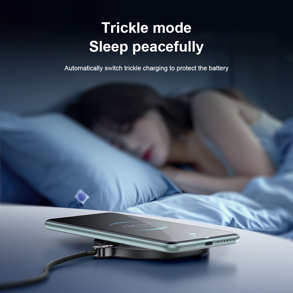 HOCO CW62 Wireless Charger รองรับสําหรับหูฟังและโทรศัพท์ สาย LED 1.2 ม. 15W - รูปที่ 7