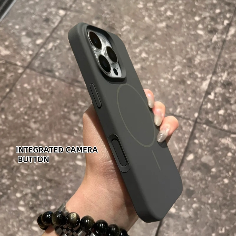 【With camera control button/Silicone soft case/Dark gray】เคส compatible for iPhone 17 13 14 15 16 pro max case