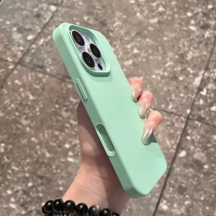 【With camera control button/Silicone soft case/Cyan】เคส compatible for iPhone 11 12 13 14 15 16 pro max case