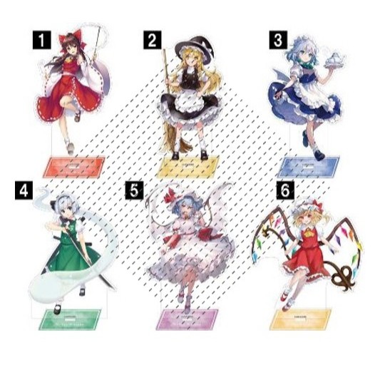 Touhou Project อะคริลิคคอลเลกชันขาตั้ง - Youmu Konpaku Sakuya Izayoi Fan-made อะนิเมะรูป Merch