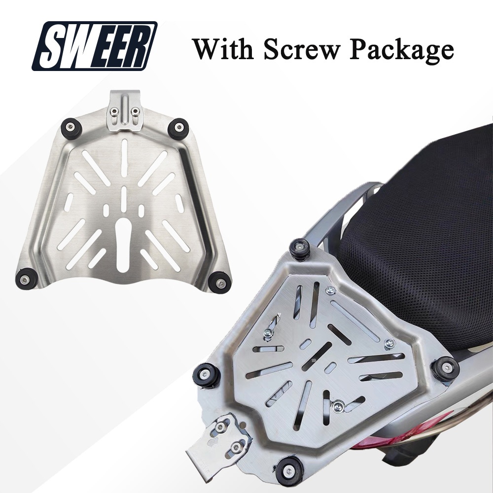 28l/32l/45l/55l/65l/80l อลูมิเนียมรถจักรยานยนต์ไฟท้ายกล่อง Quick Release แผ่นฐานปั๊มด้านล่างแผ่นหางกล่อง Rack อุปกรณ์เสริมกรอบรถจักรยานยนต์อุปกรณ์เสริม