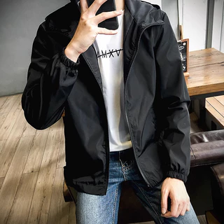 เสื้อแจ็คเก็ตกันแดดสำหรับผู้ชายในฤดูร้อน เสื้อแจ็คเก็ตมีฮู้ด น้ำหนักเบา