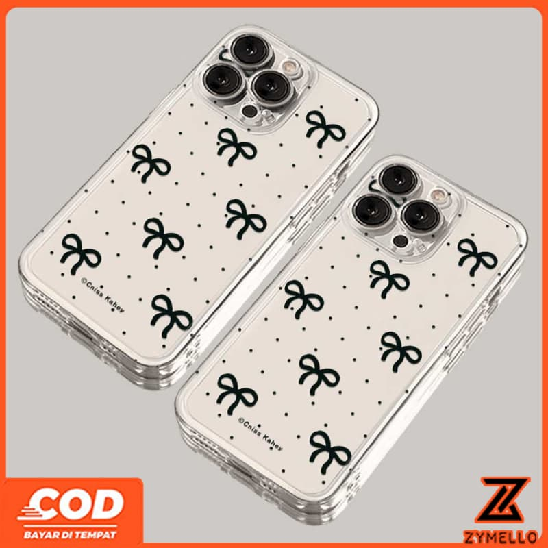 สําหรับOPPO Reno 14F Reno 14 Pro Reno 13F Reno 13 Pro Reno12 F Reno 11F Reno 10 Reno 8Z Reno 7Z Reno 8T 5G Reno 6z Simple Line Bowknotโปร่งใสกันกระแทกTPUเคสโทรศัพท์