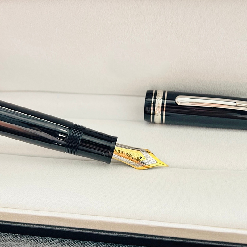 ใหม่ MB Fountain ปากกาหมึกดูหน้าต่าง Huaxia Hanmo 149 ปากกาประดิษฐ์ตัวอักษรสีน้ําเงินสีดํา - รูปที่ 3