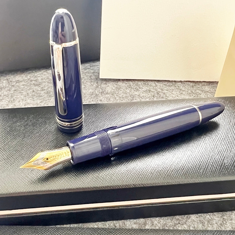 ใหม่ MB Fountain ปากกาหมึกดูหน้าต่าง Huaxia Hanmo 149 ปากกาประดิษฐ์ตัวอักษรสีน้ําเงินสีดํา
