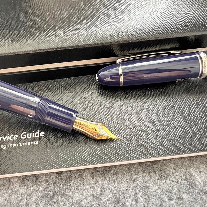 ใหม่ MB Fountain ปากกาหมึกดูหน้าต่าง Huaxia Hanmo 149 ปากกาประดิษฐ์ตัวอักษรสีน้ําเงินสีดํา - รูปที่ 2