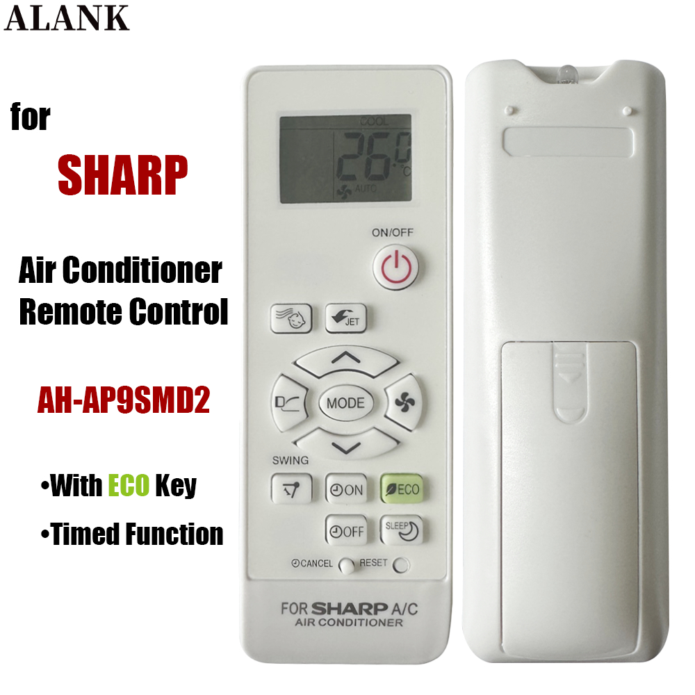 ALANK Remote รีโมทแอร์ SHARP รุ่น AH-AP9SMD2 (สำหรับแอร์แบบแยกส่วน) โหมด ECO ประหยัดพลังงาน