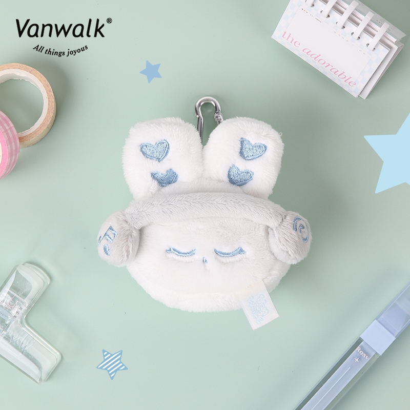 VANWALK Happy Band VS43 Original Design Plush Rabbit Bag Pendant Wallet Headphone Bag