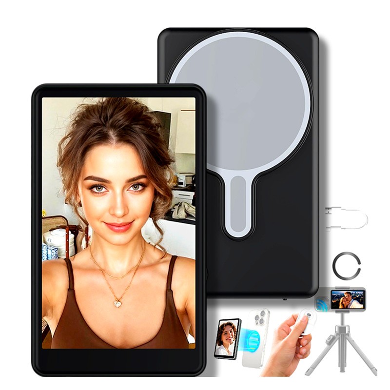 โทรศัพท์ Vlog Selfie Monitor หน้าจอแม่เหล็กพร้อมเสียงสําหรับกล้องด้านหลังสําหรับ ios Android Selfie 