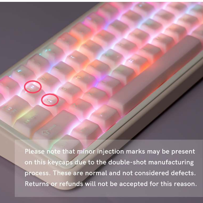 121 คีย์หยกสีชมพู Double Shot PBT Keycaps สําหรับ Cherry Gateron MX Switches คีย์บอร์ดเกมกล - รูปที่ 2